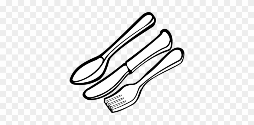 Spagetti On Fork Clipart Black And White Free To Use - Silverware Black And White #499379