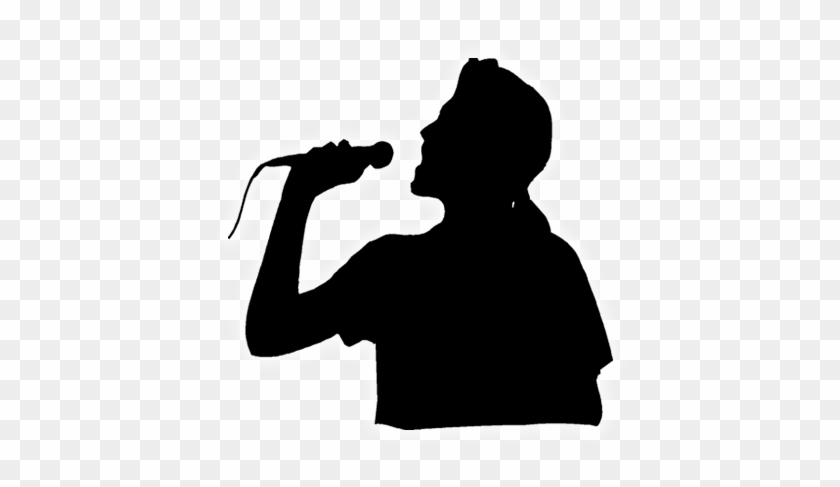 Coolest Singer Silhouette Clip Art Male Singer Silhouette - Rock Singer Silhoutte Png #499419