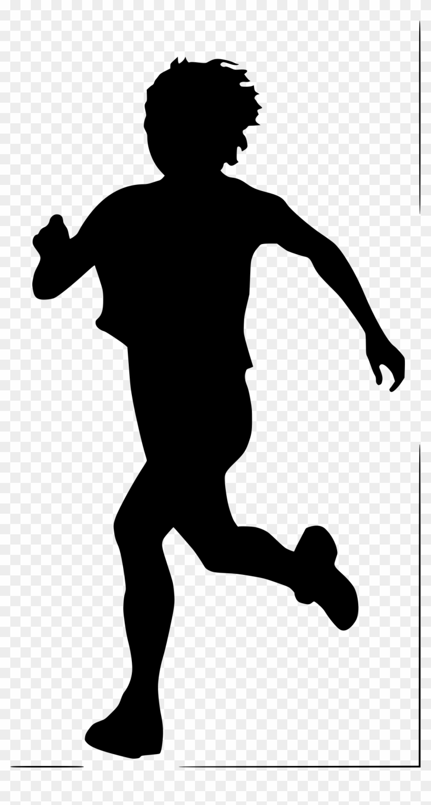 Silhouette People Running At Getdrawings - Boy Running Silhouette #499422