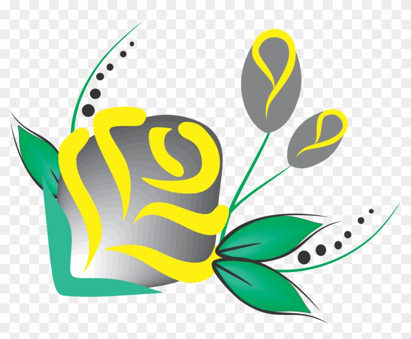 Flores Amarela Com Verde - Yellow #499455