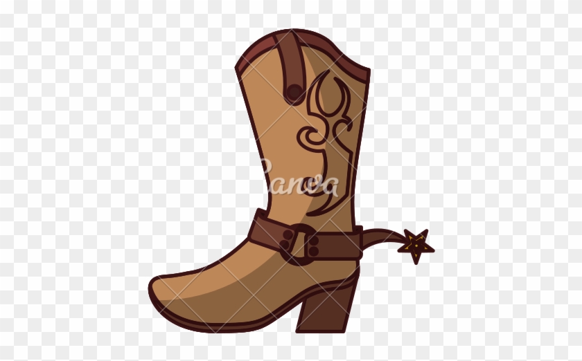 Cowboy Boot Vector - Botas Lejano Oeste #499458