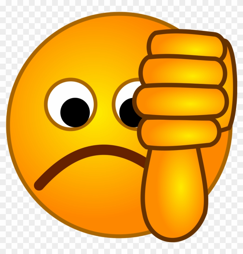 File - Smirc-thumbsdown - Svg - Sad Face Thumbs Down #499468