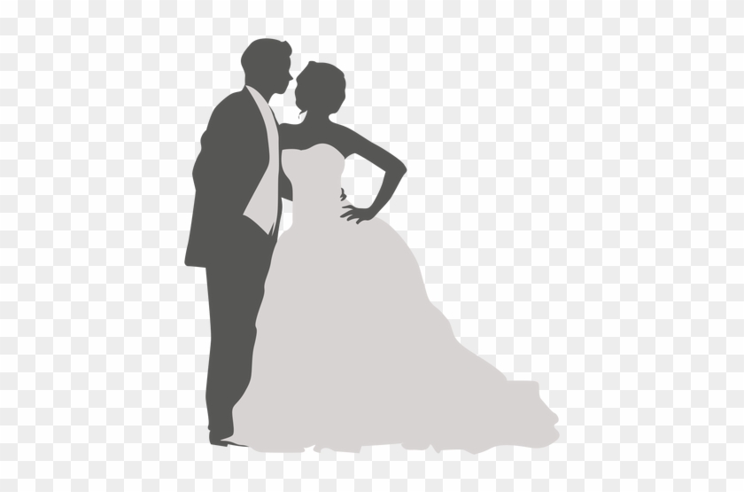 Golden Touch - Dancing Wedding Couple Silhouette #499662