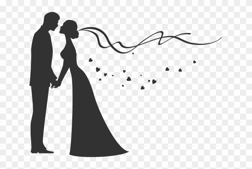 Wedding Png Transparent Images - Bride And Groom Silhouette #499670