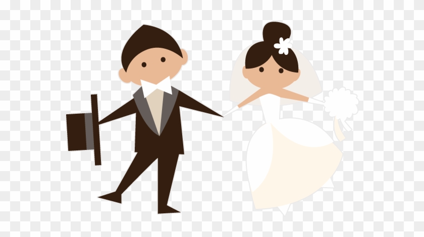 Animated Brides Grooms Wedding Party Stickers Messages - Cartoon Bride And  Groom - Free Transparent PNG Clipart Images Download