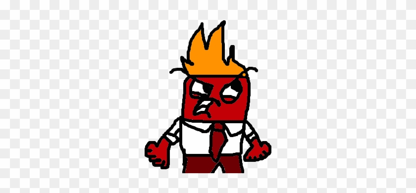 Anger Mad At Tall Person With Fire Vector By Gameandshowlover - Cartoon #499757