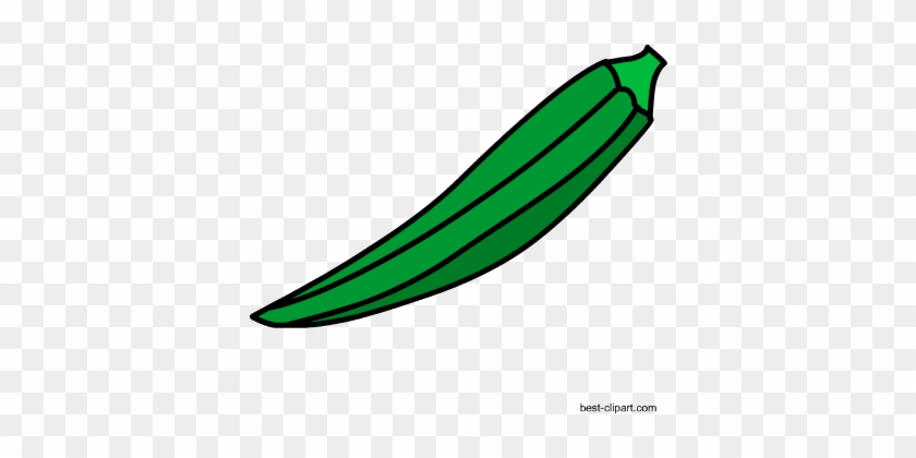 Ladyfinger Or Okra, Free Png Clip Art - Ladyfinger Or Okra, Free Png Clip Art #499953