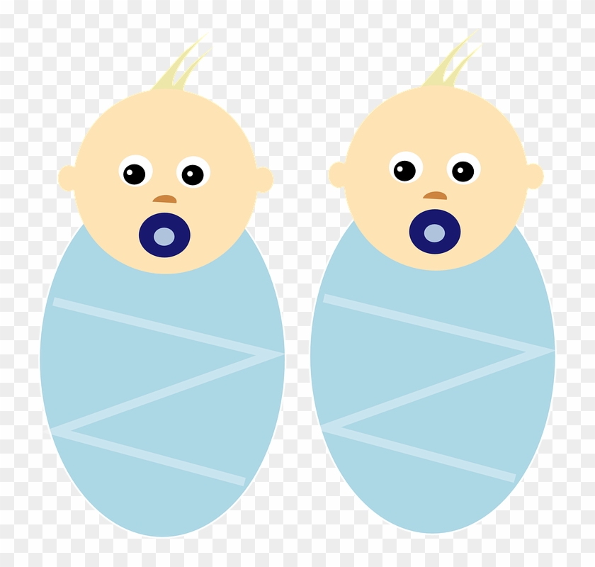 Baby Boy Clipart 13, Buy Clip Art - Cartoon Baby Twins Boys #499973
