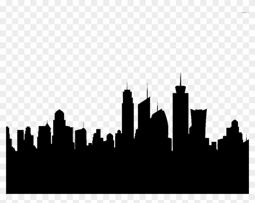 New York City London Silhouette Skyline Clip Art - New York City London Silhouette Skyline Clip Art #499987