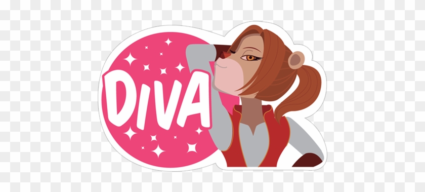 Diva Transparent Png Sticker - Cartoon #500040
