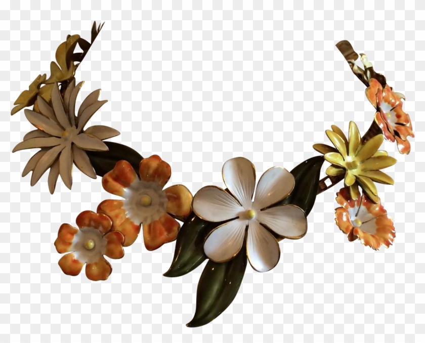 Sandor Enameled Floral Necklace - Artificial Flower #500153