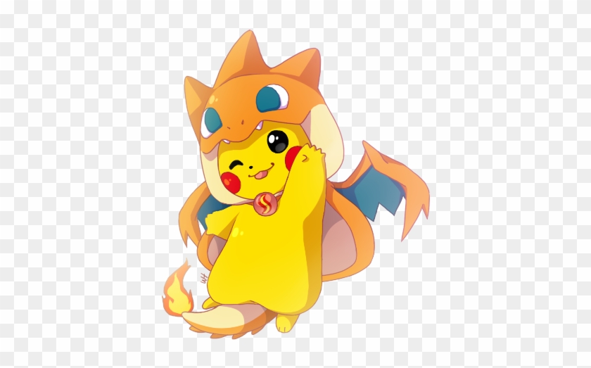 Pikachu-mega Charizard Y - Imagenes De Pikachu Kawaii - Free ...