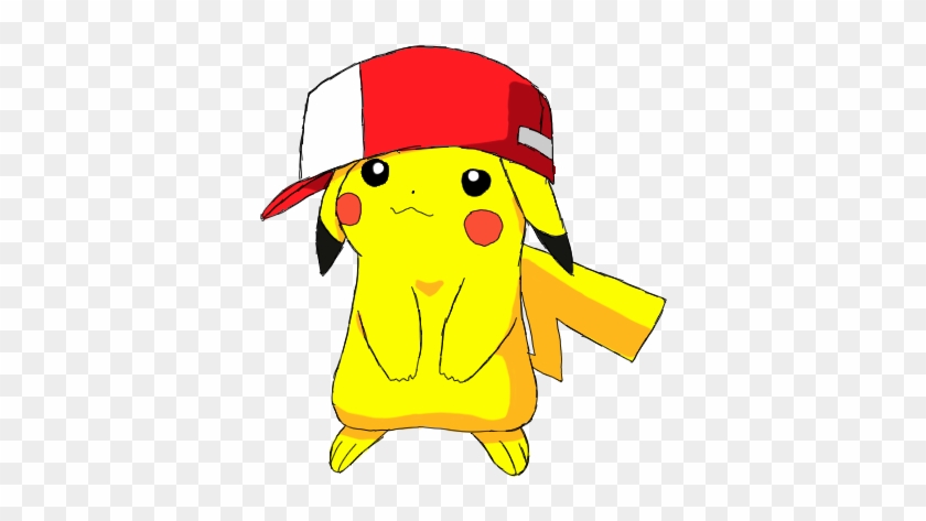 Pikachu Clipart Kawaii - Pikachu With Ash's Hat #500392