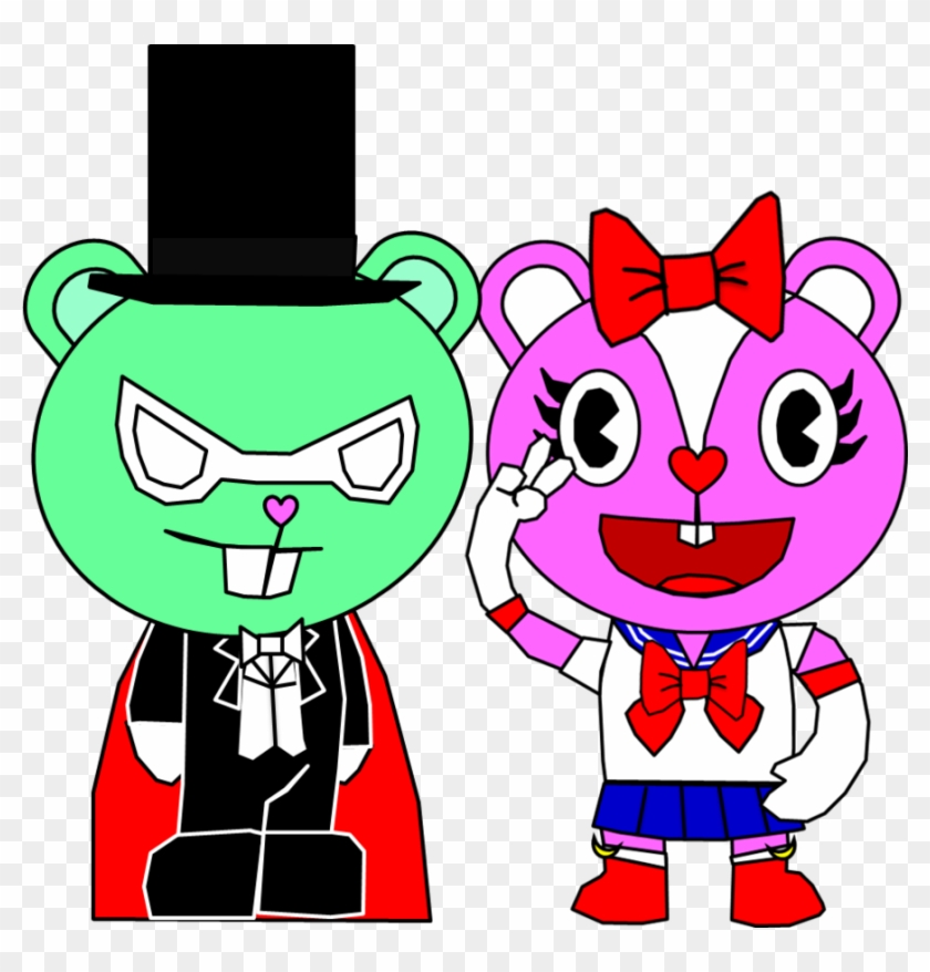 Flippy And Giggles As Tuxedo Mask And Sailor Moon By - Tuxedo Mask #500547