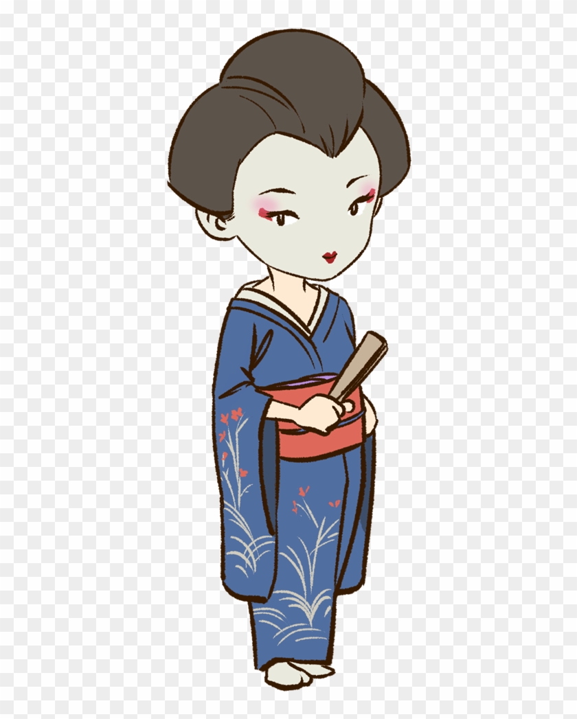 Geisha Japanese Art Drawing Clip Art - Japanese Geisha Clipart #500599