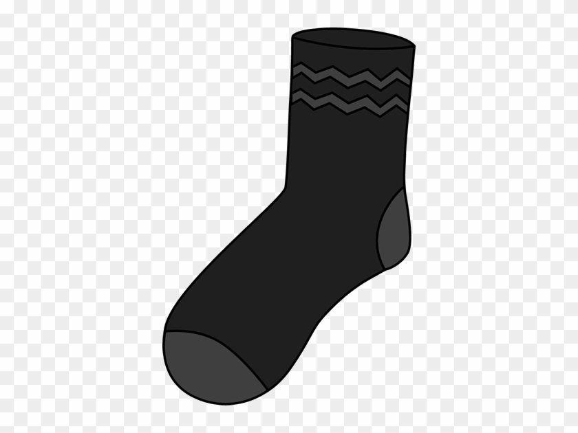 Black Sock Clip Art - Single Socks Clip Art #500664