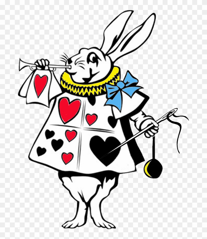 Rabbit With Needle In Color - Alice In Wonderland Copyright Free #500721