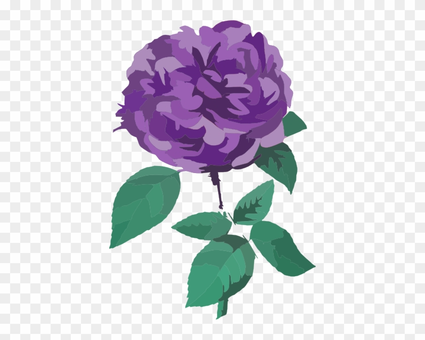 Purple Rose Png Clip Art Imageu200b - Flower Clipart No Background #500882