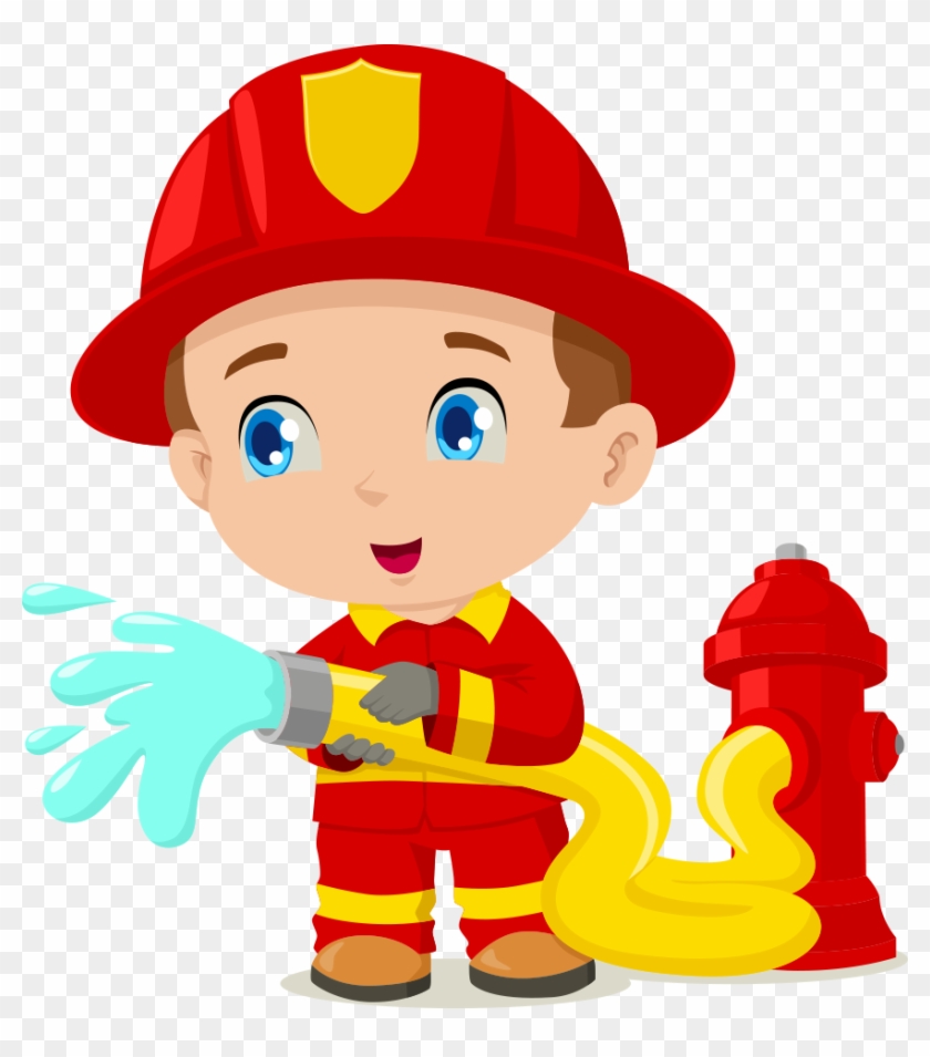 Firefighter Cartoon Clip Art - Imagenes De Un Bombero Animado - Free  Transparent PNG Clipart Images Download