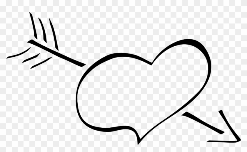 White Heart Clipart - Black And White Heart Cartoon #85708