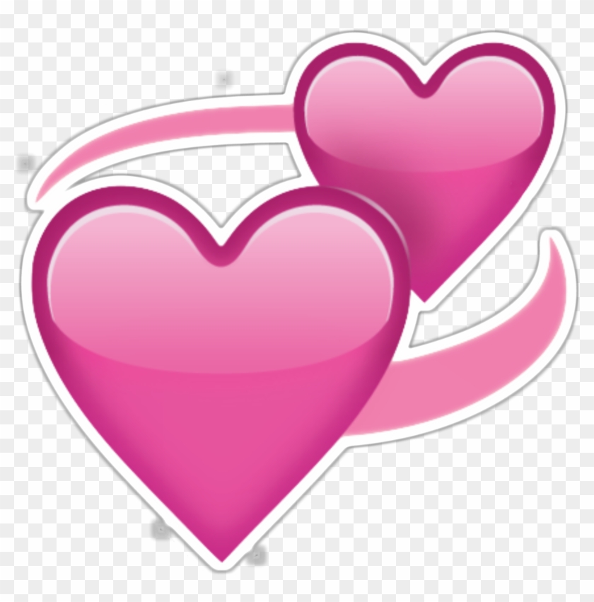 Two Pink Hearts Emoji Png Transparent - Heart Emoji Transparent #85786