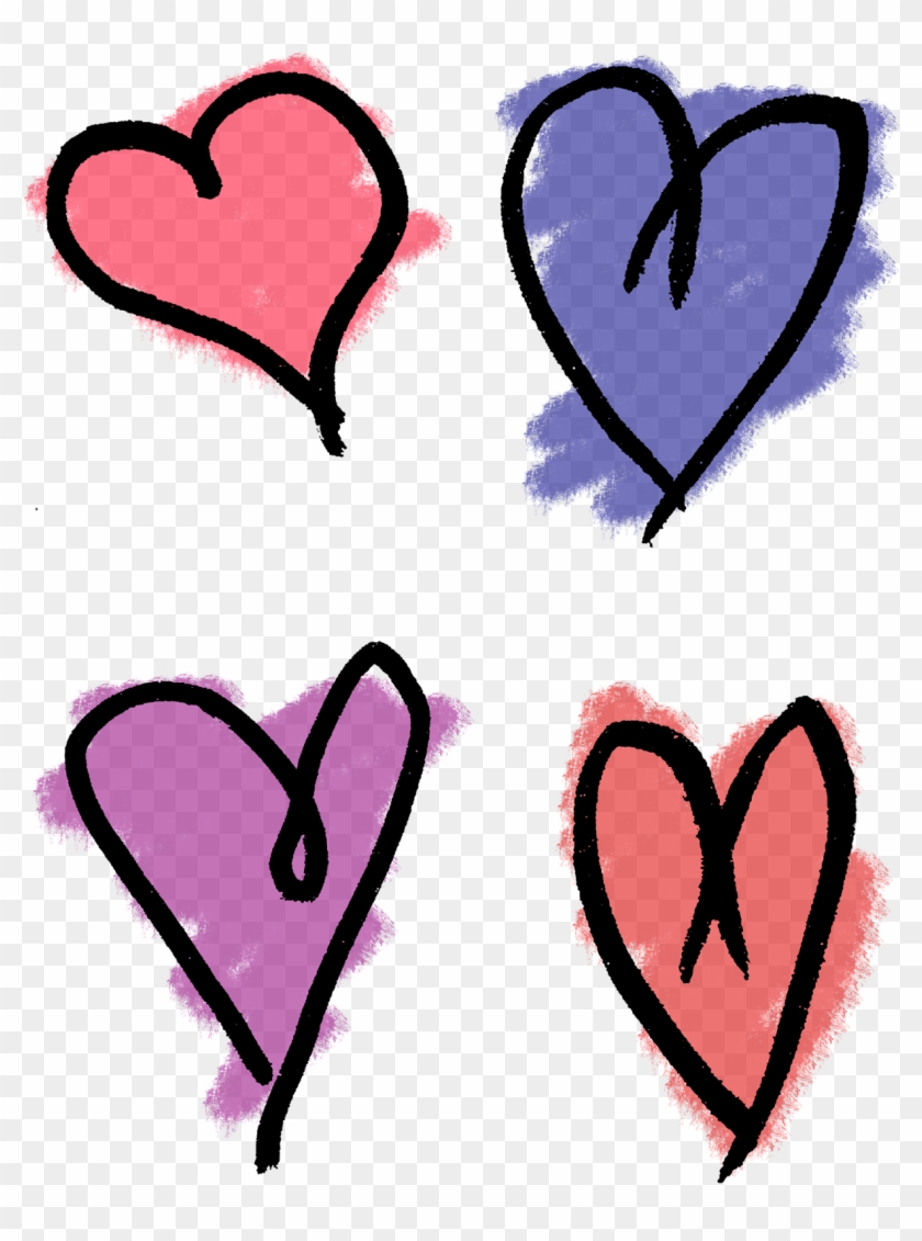 Heart Hand Drawn Artwork Collage Sheet Image Printable - Heart #85924