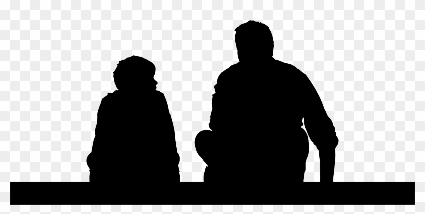 couple silhouette sitting