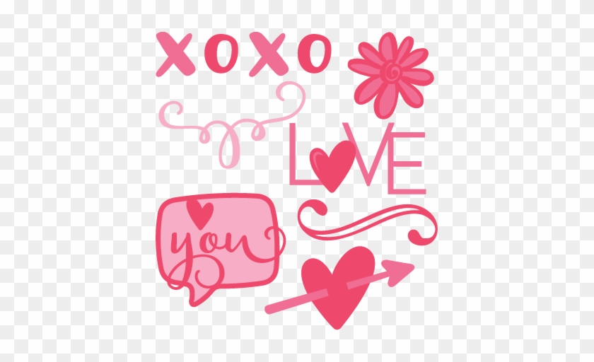 Valentine Set Svg Scrapbook Cut File Cute Clipart Files - Scalable Vector Graphics #86020