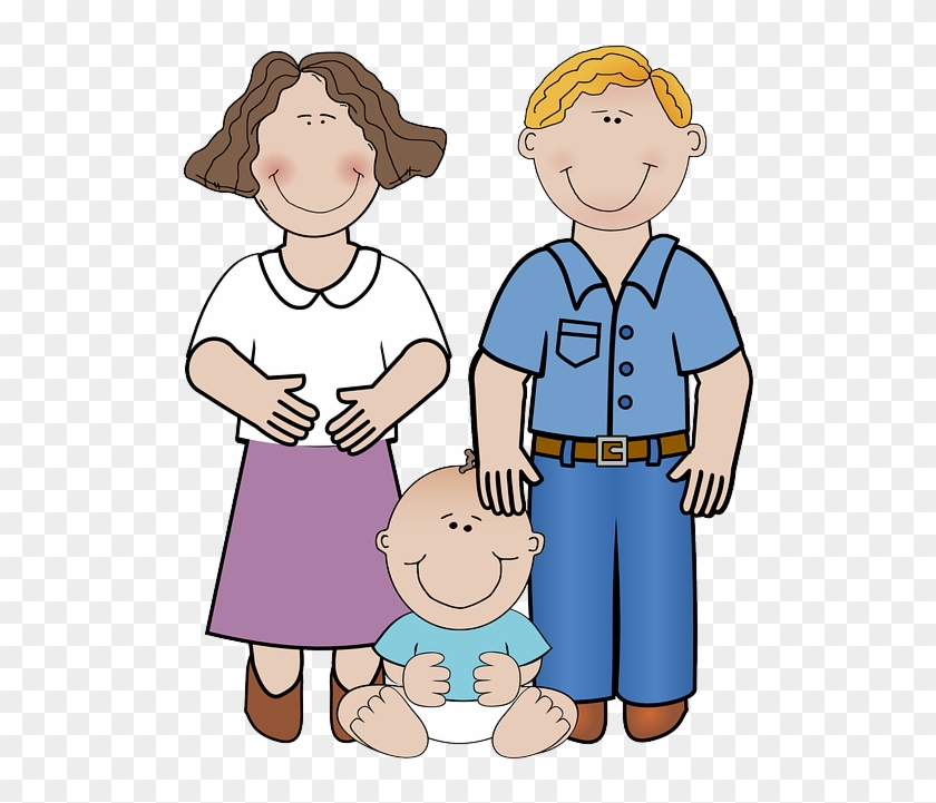 Adult, Man, Child, Baby, Mother, Father - Family With Baby Clipart #86042