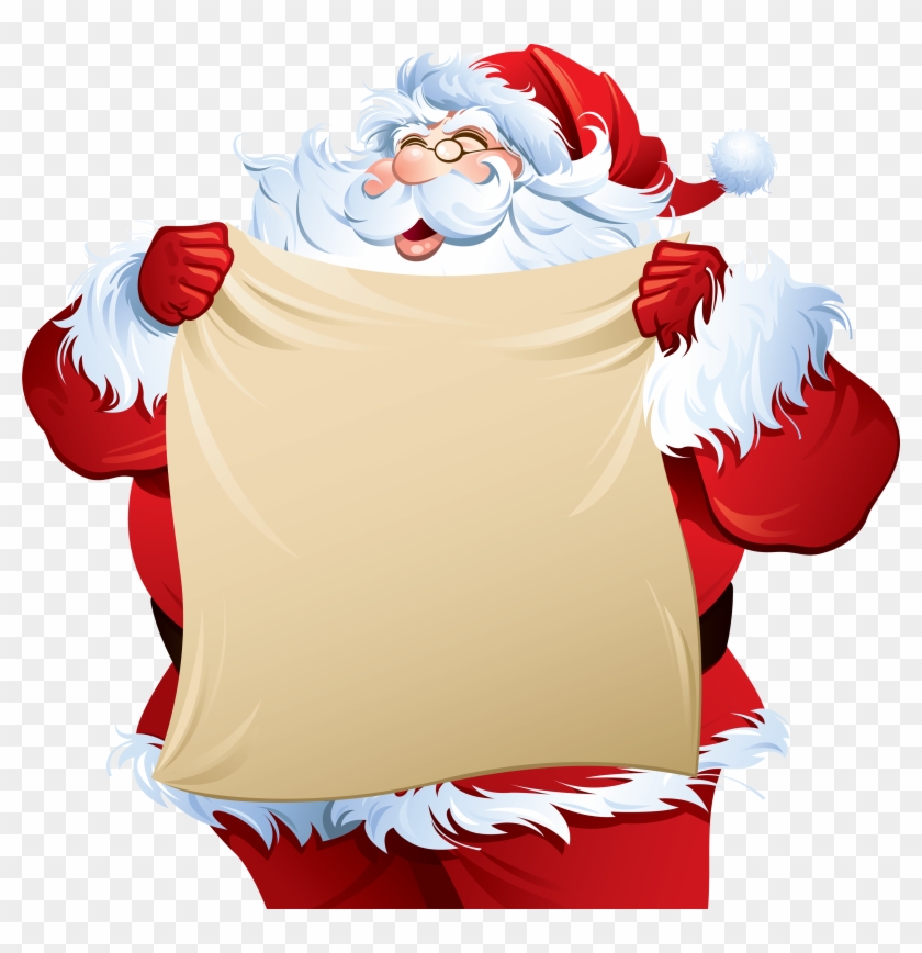 Santa Claus Png Image - Santa Claus Checking List Clipart #86061