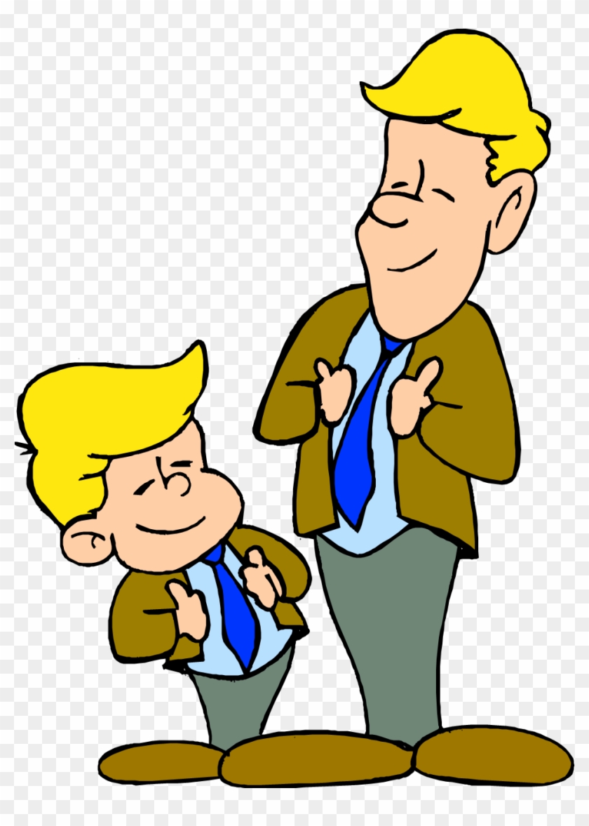 Colorful Father And Son Clipart - Parent #86091