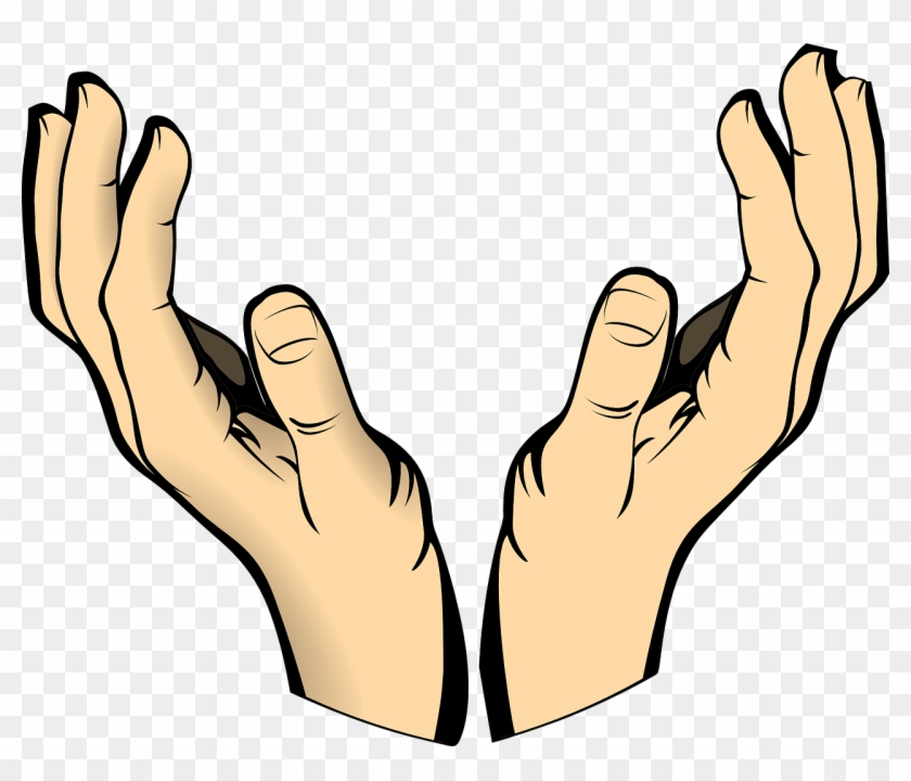 Hands Human Body Raised Catch Pray - Open Hands Clipart #86232