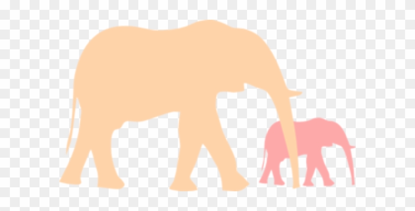Mother And Baby Elephant Clip Art #86286