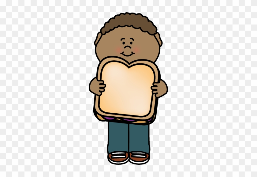 Kid With Peanut Butter And Jelly Sandwich - Peanut Butter And Jelly Sandwich Clip Art #86329