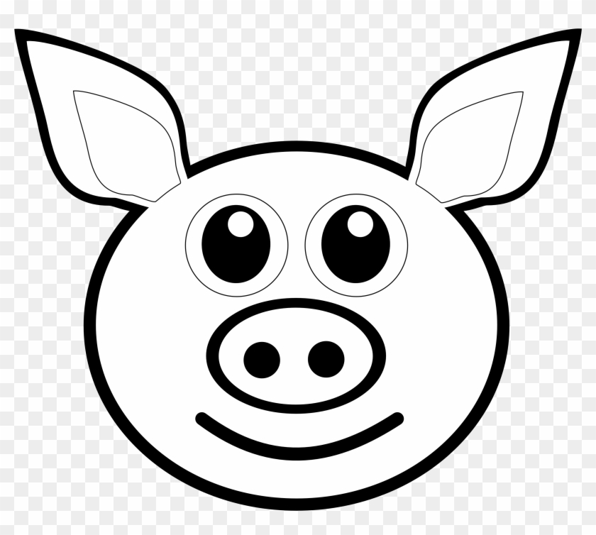 Pig Line Drawing - Drawing Of A Pig Face #86353