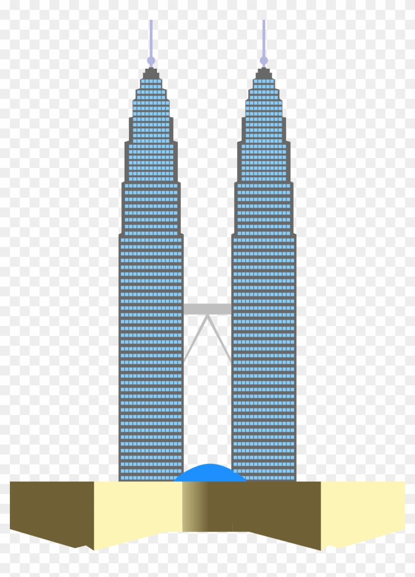 Tower Clipart Twin Towers - Petronas Twin Towers Clipart #86384