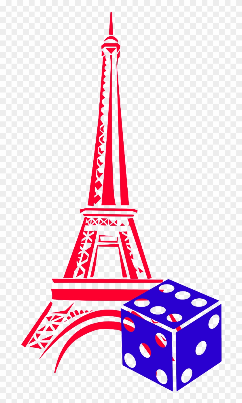 Eiffel Tower Dice - Pink Eiffel Tower Clip Art #86388