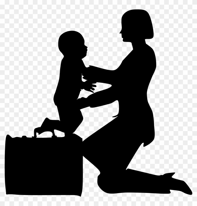 Working Mother Clip Art - Working Mother Silhouette Png #86491