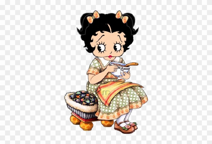 Baby Boop Baby Eating Breakfast - Betty Boop Eating #86499