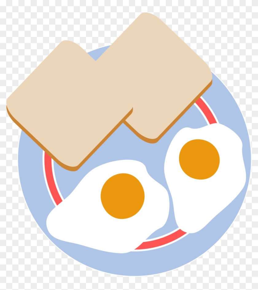 Fried Egg Clipart Eye - Eggs And Toast Cartoon #86500