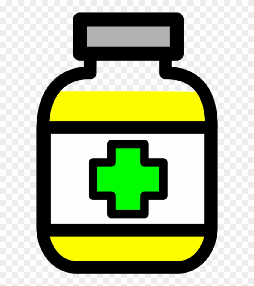 Clip Art Medicine - Medicine Bottle Clipart Black And White #86613