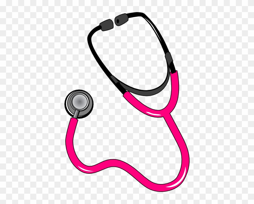 Pink Black Stethoscope Clip Art - Pink And Black Stethoscope #86751