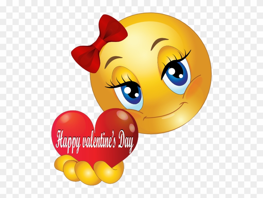 Happy Valentine Smiley Emoticon - Smiley Faces With Hearts #86814