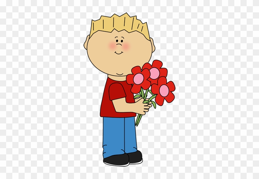 Valentine&day - Boy Holding Clipart #86970