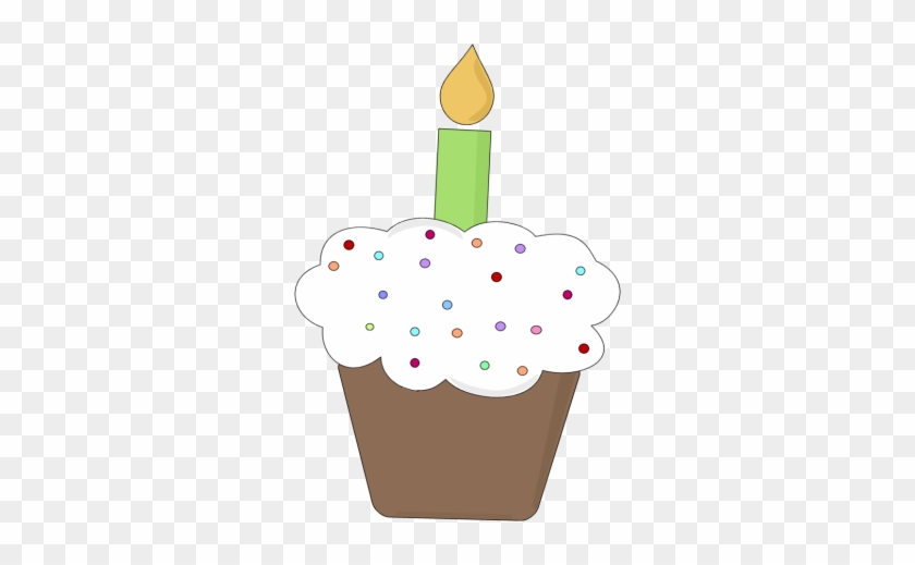 Fun Birthday Cupcake Clip Art Image Chocolate Birthday - Birthday Cupcake Clipart #87340