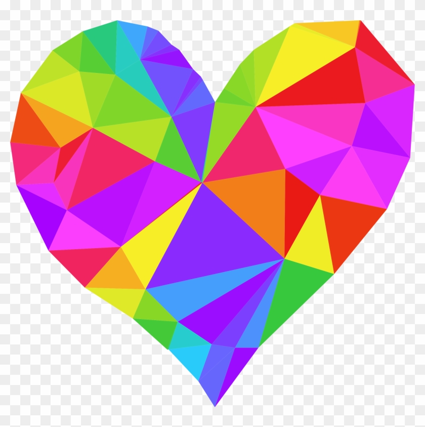 Clipart - Low Poly Heart Png #87436