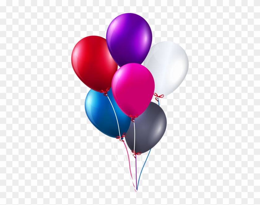 Colorful Bunch Of Balloons Png Clipart Image - Happy Birthday Balloons Png #87449