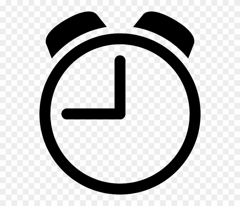 Clock Icon - Clock Clipart Black And White #87679