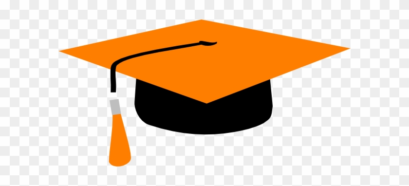 Orange Graduation Cap Clipart - Orange And Black Graduation Cap #87909