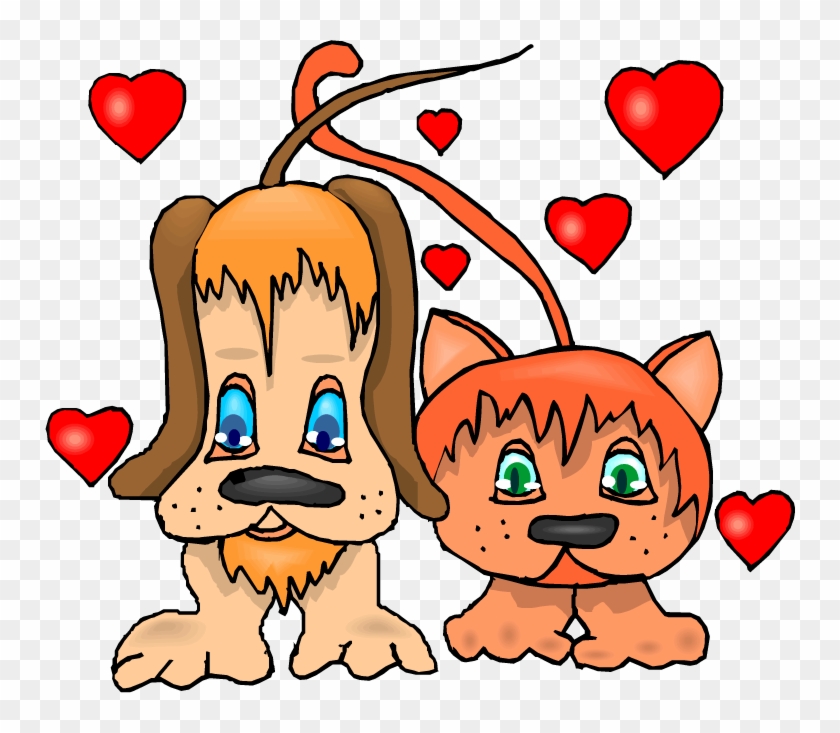 365 Days Of Fun In Marriage - Cartoon Cat And Dog In Love #87999